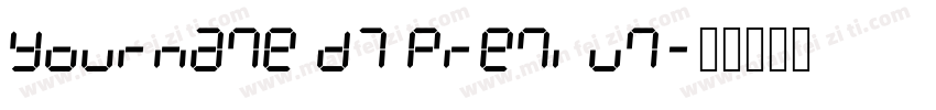 Yourname D7 Premium字体转换